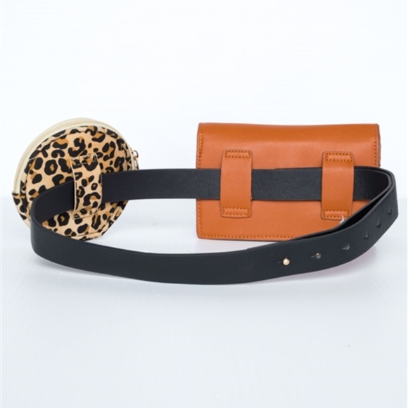 🐆Into the Wild Double Fanny Pack Leopard Belt Bag - Picture 6 of 8
